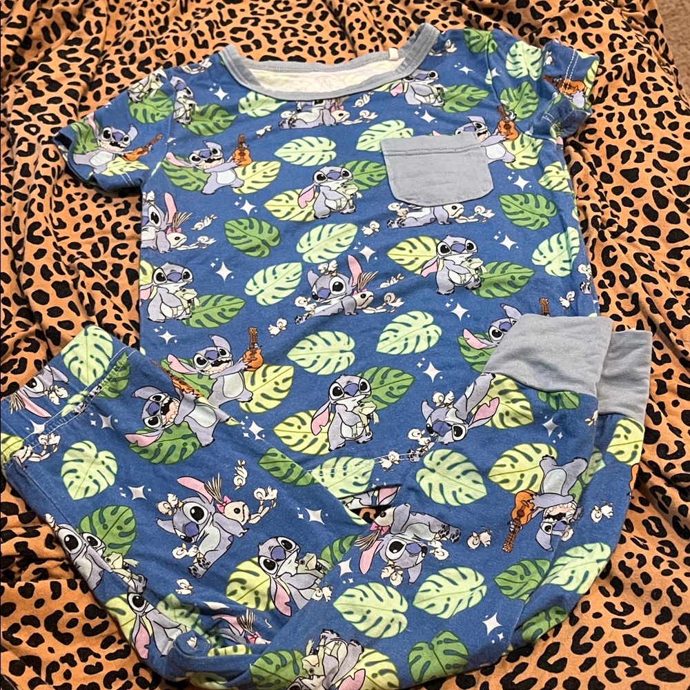 2pc Bamboo Bliss Bamboo SS PJ Set— Stitch Print, 12-18